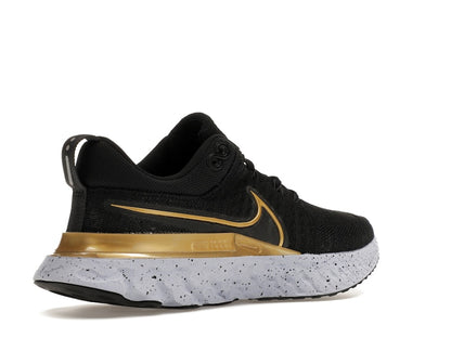 Nike React Infinity Run Flyknit 2 Black Metallic Gold (Women's)