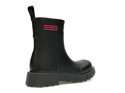 OFF-WHITE Rubber Rain Boot Black