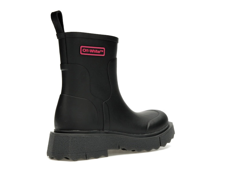 OFF-WHITE Rubber Rain Boot Black