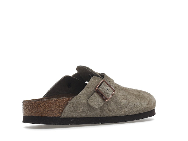 Birkenstock Boston Soft Footbed Suede Taupe (Narrow Fit)