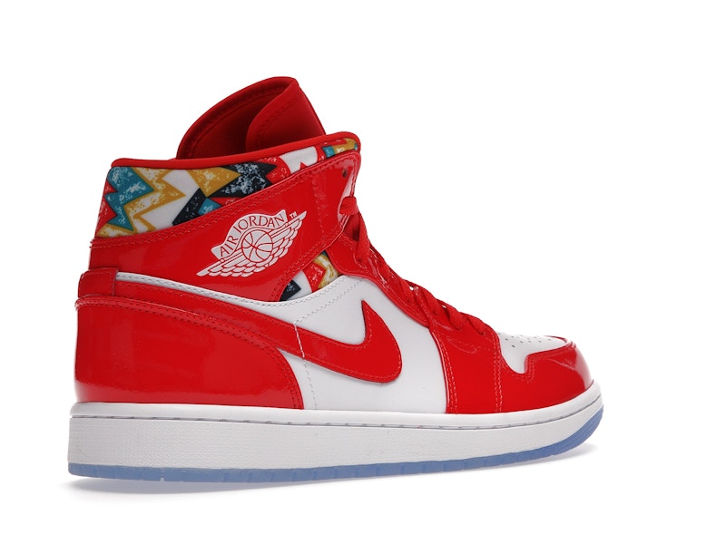 Jordan 1 Mid Barcelona Sweater Red Patent