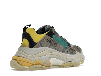 Gucci x Balenciaga The Hacker Project Triple S Beige Green Yellow
