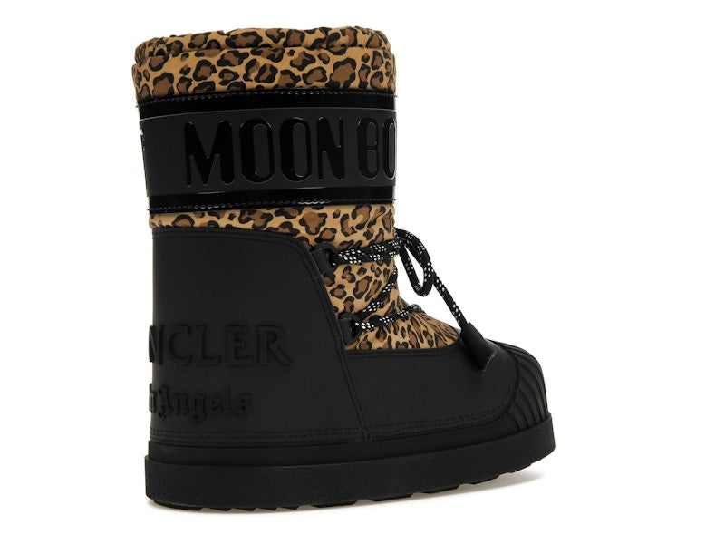 Moncler Shedir Snow Boots Palm Angels Black Leopard Print