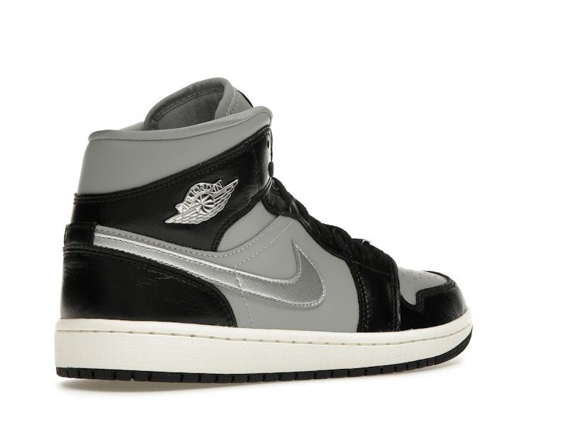 Jordan 1 Mid SE Black Metallic Silver (Women's)