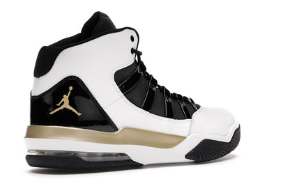 Jordan Max Aura White Metallic Gold Black