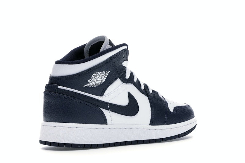 Jordan 1 Mid White Metallic Gold Obsidian (GS)