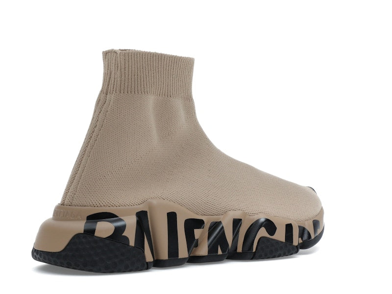 Balenciaga Speed Graffiti Beige Black (Women's)