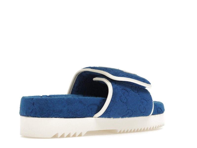 adidas x Gucci GG Platform Sandal Blue