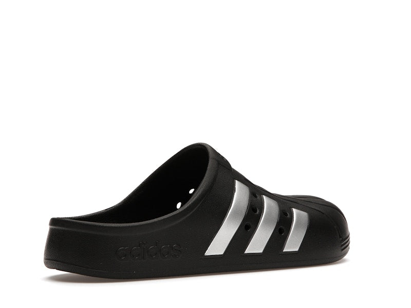 adidas Adilette Clog Black Silver