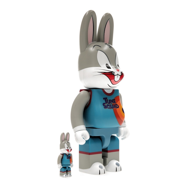 Bearbrick x Space Jam: A New Legacy Rabbrick Bugs Bunny 100% & 400% Set Grey