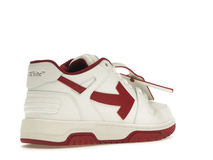 OFF-WHITE Out Of Office OOO Low Tops White Red White Tag