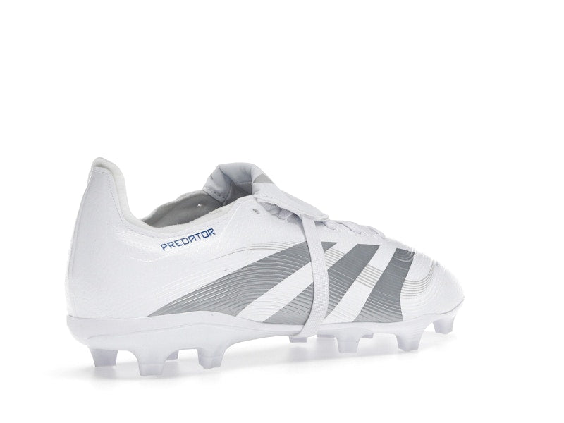 adidas Predator League Fold-Over Tongue FG/MG Cloud White Silver Metallic Bright Royal