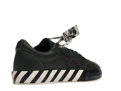 OFF-WHITE Vulc Low Dark Green Leather