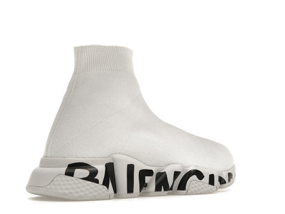 Balenciaga Speed Graffiti Trainers White Black