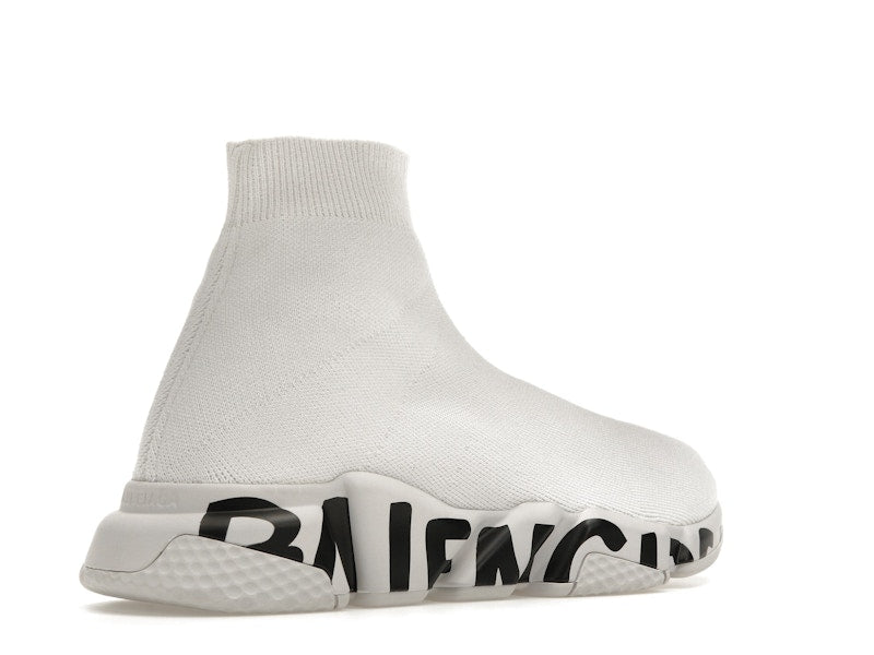 Balenciaga Speed Graffiti Trainers White Black
