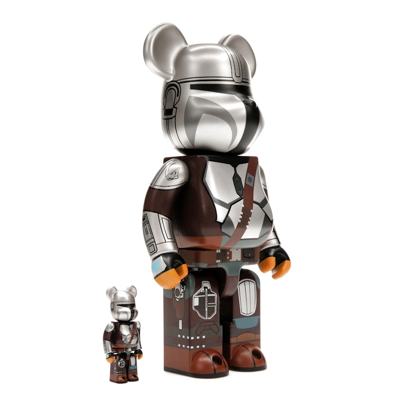Bearbrick x Star Wars The Mandalorian Beskar Armor 100% & 400% Set