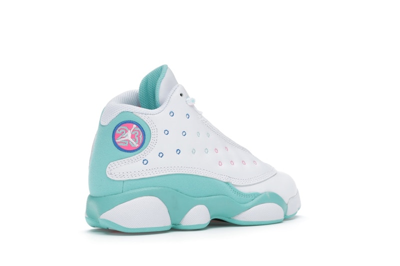 Jordan 13 Retro White Soar Green Pink (PS)