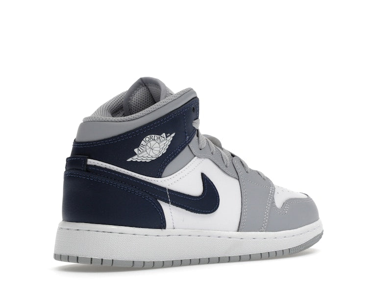 Jordan 1 Mid Wolf Grey Midnight Navy (GS)