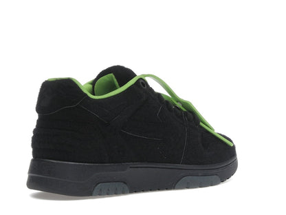 OFF-WHITE Out Of Office "OOO" Low Tops Black Green Wool