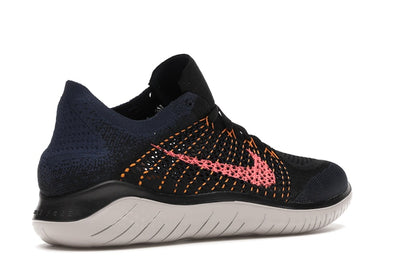 Nike Free RN Flyknit 2018 Black Flash Crimson Orange Peel