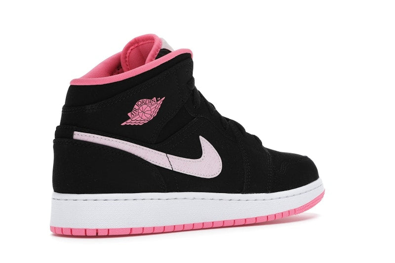 Jordan 1 Mid Black Digital Pink (GS)