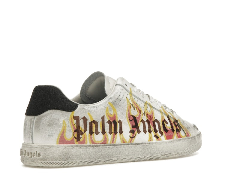 Palm Angels Palm One Low-Top Flame Print White Multi