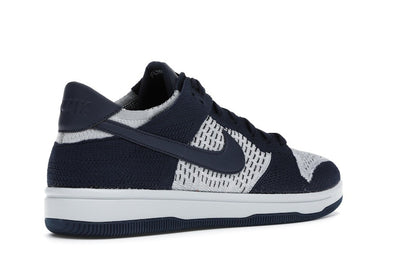Nike Dunk Low Flyknit College Navy Pure Platinum