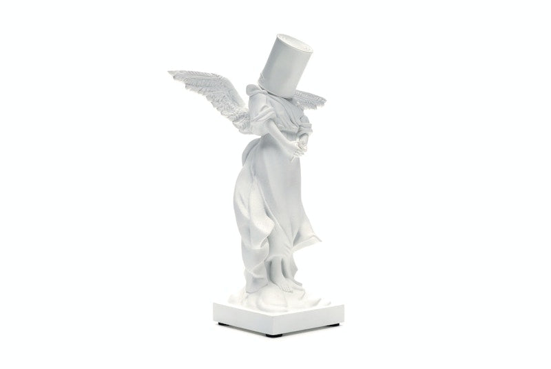 Banksy Bucket On Head Figure White