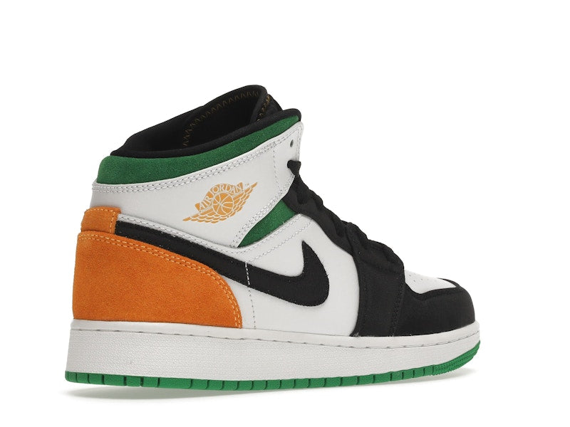 Jordan 1 Mid SE White Laser Orange Lucky Green (GS)
