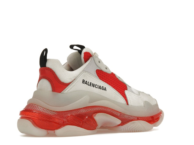 Balenciaga Triple S Clear Sole White Red