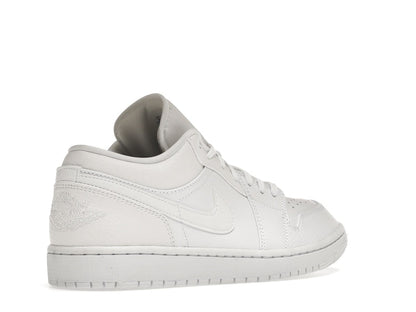 Jordan 1 Low Triple White Tumbled Leather