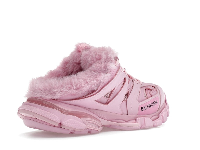 Balenciaga Track Mule Pink Faux Fur (Women's)