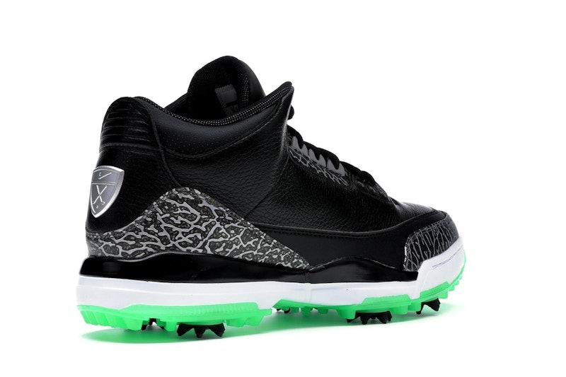 Jordan 3 Retro Golf Black Green Glow