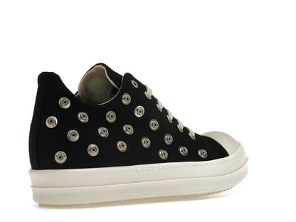 Rick Owens DRKSHDW Low Sneaks Eyelet Black Milk