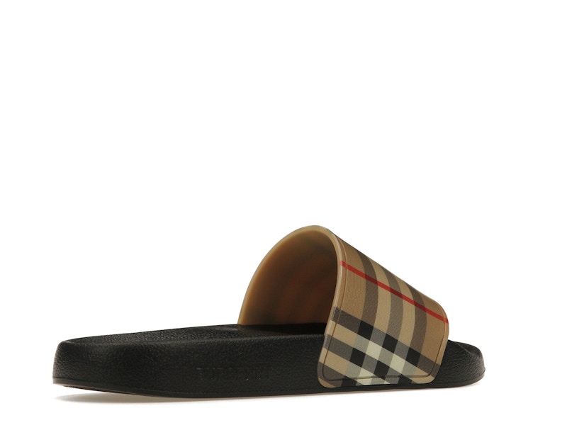 Burberry Check Print Slides Archive Beige (Women's)
