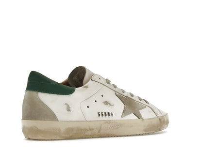 Golden Goose Super-Star White Green Grey Suede Patch