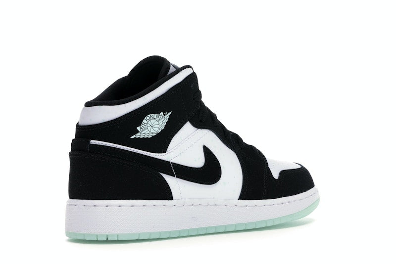 Jordan 1 Mid White Black Teal Tint (GS)