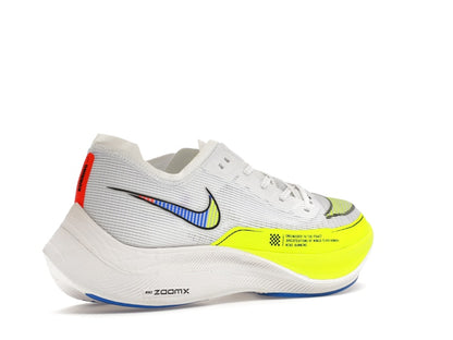 Nike ZoomX Vaporfly Next% 2 White Volt Racer Blue