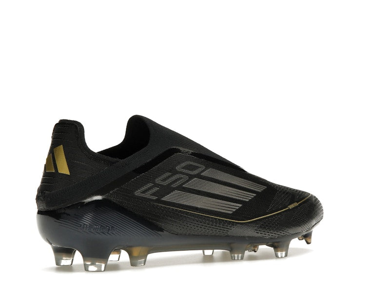 adidas F50 Elite Laceless FG Core Black Iron Metallic Gold Metallic