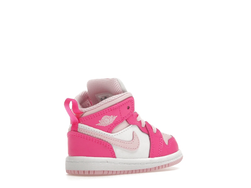 Jordan 1 Mid White Fierce Pink (TD)