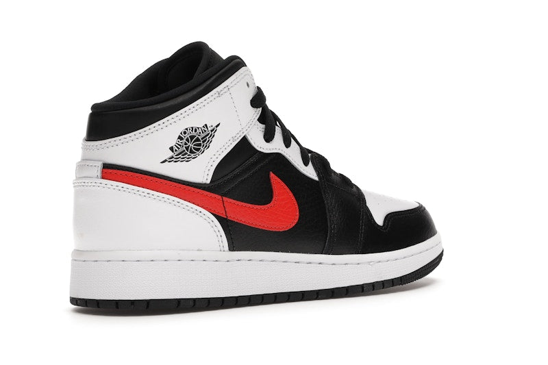 Jordan 1 Mid White Black Chile Red (GS)