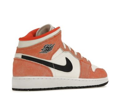 Jordan 1 Mid SE Orange Suede (GS)