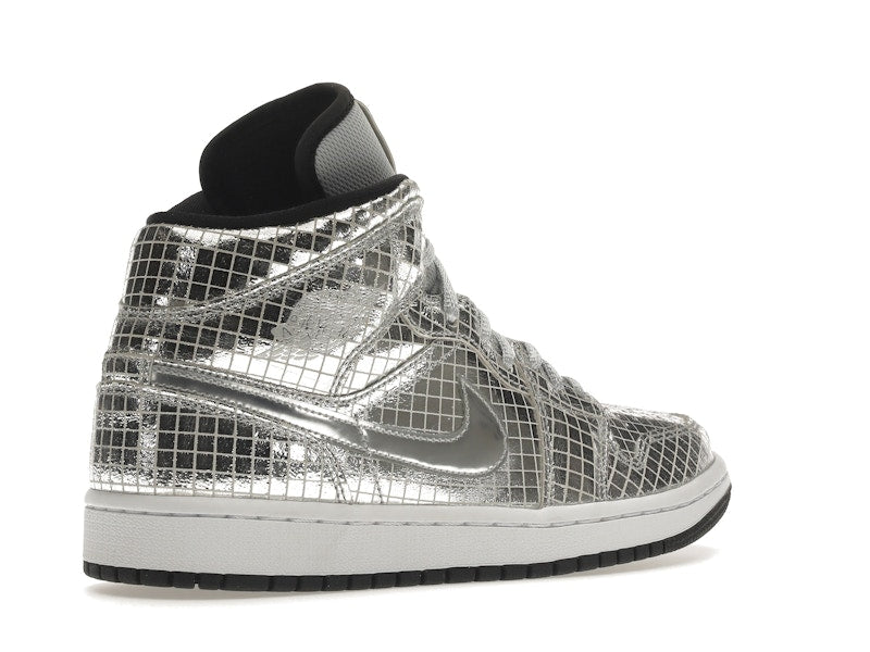 Jordan 1 Mid SE Disco Metallic Silver (Women's)