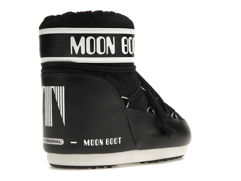 Moon Boot Icon Low Nylon Boot Black White