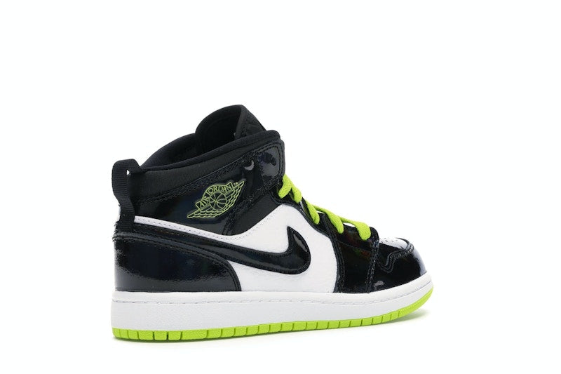 Jordan 1 Mid Black Cyber Mystic Green (PS)
