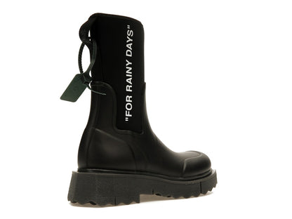 OFF-WHITE For Rainy Days Rain Boot Black (Women's)