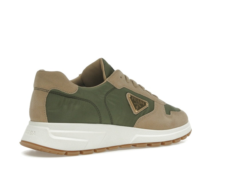 Prada PRAX 01 Sneakers Re-Nylon Brushed Leather Ecru Military