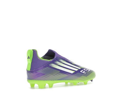 adidas F50 League Laceless FG/MG Purple Rush Cloud White Lucid Lemon (GS)
