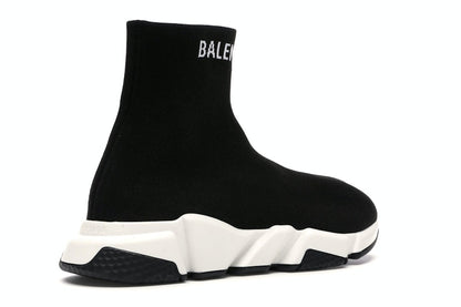 Balenciaga Speed Sock Slip-On Black White