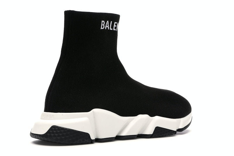 Balenciaga Speed Sock Slip-On Black White